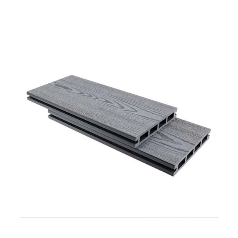 SRL-DEK 146*23mm Papan Decking Komposit Berongga Abu-abu Berbutir Kayu