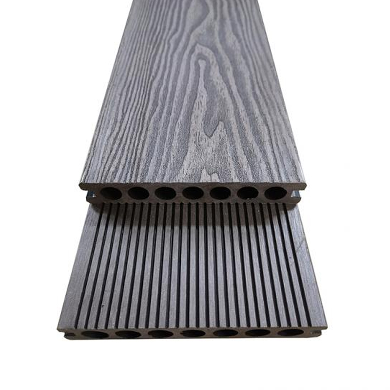 SRL-3D 148*23mm Dek Bermotif Butir Kayu dengan Lubang Bulat